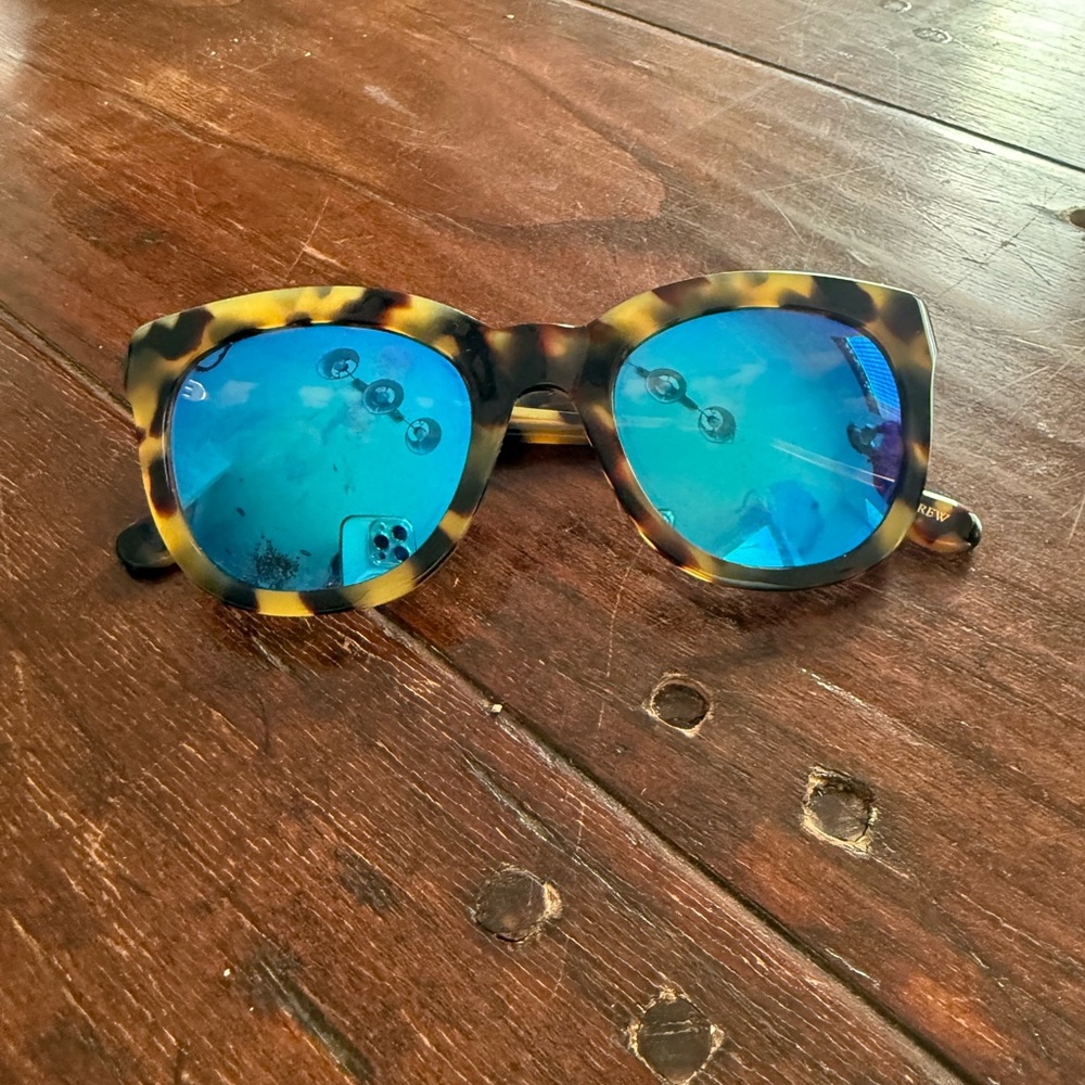 J. Crew Kids Tortoise Sunglasses with Aqua Lenses